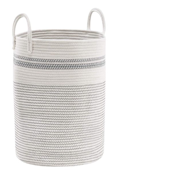 Cotton rope woven basket storage basket storage basket dirty clothes basket folding basket